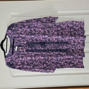 NWT Lucky Brand 3/4 Sleeve Print Top Blouse Size 3X